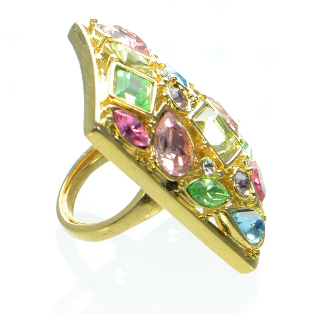 Vintage Kenneth Jay Lane Kjl Crystal Cocktail Ring - image 7